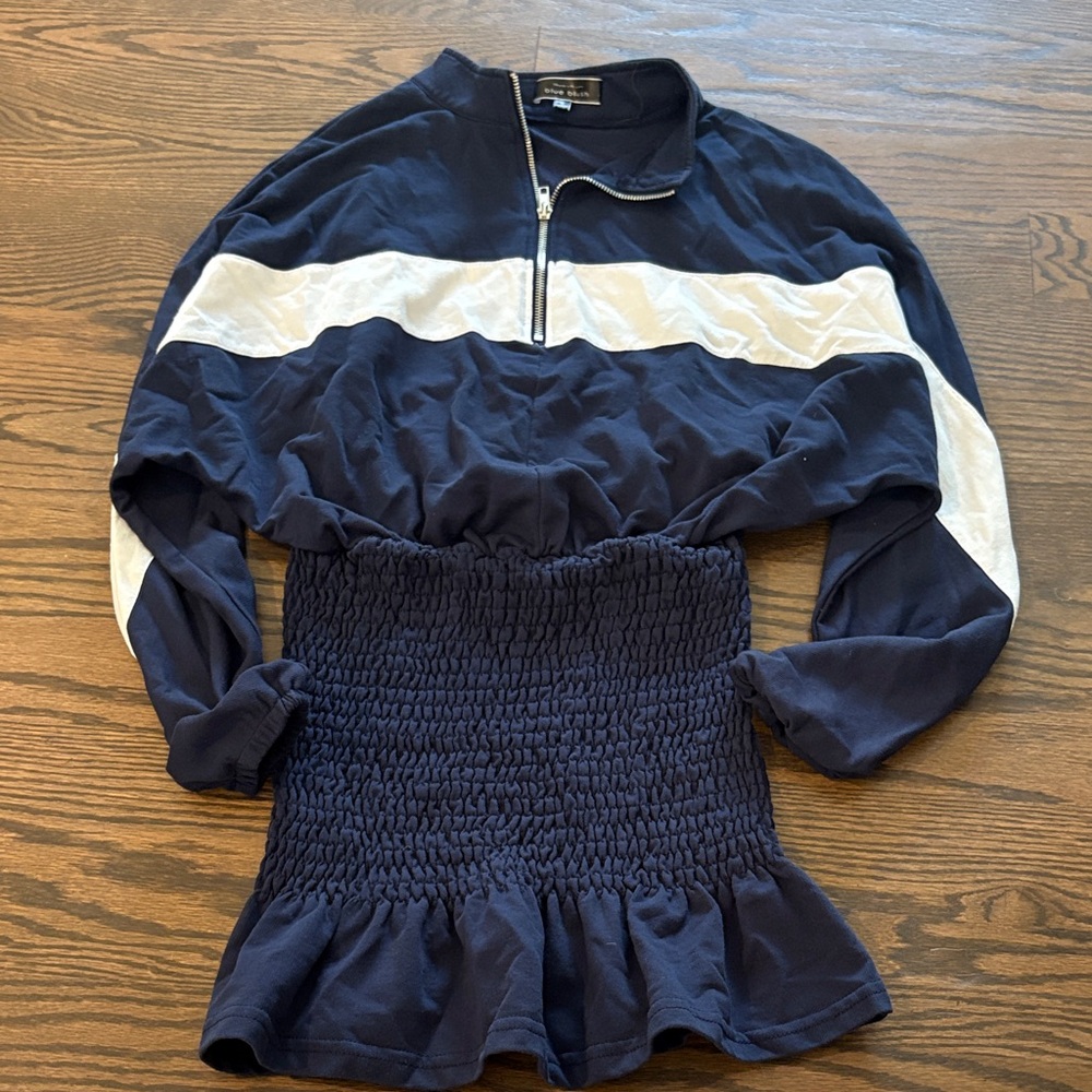 Blue Blush Navy and White Dress